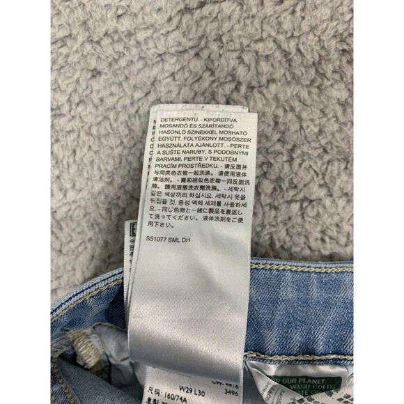 Levi's 711 Skinny 29x30 Light Wash Distressed Denim Blue Jean Pockets - Picture 14 of 16